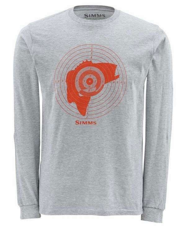 Simms Bass Hunter LS Tee Ash Grey