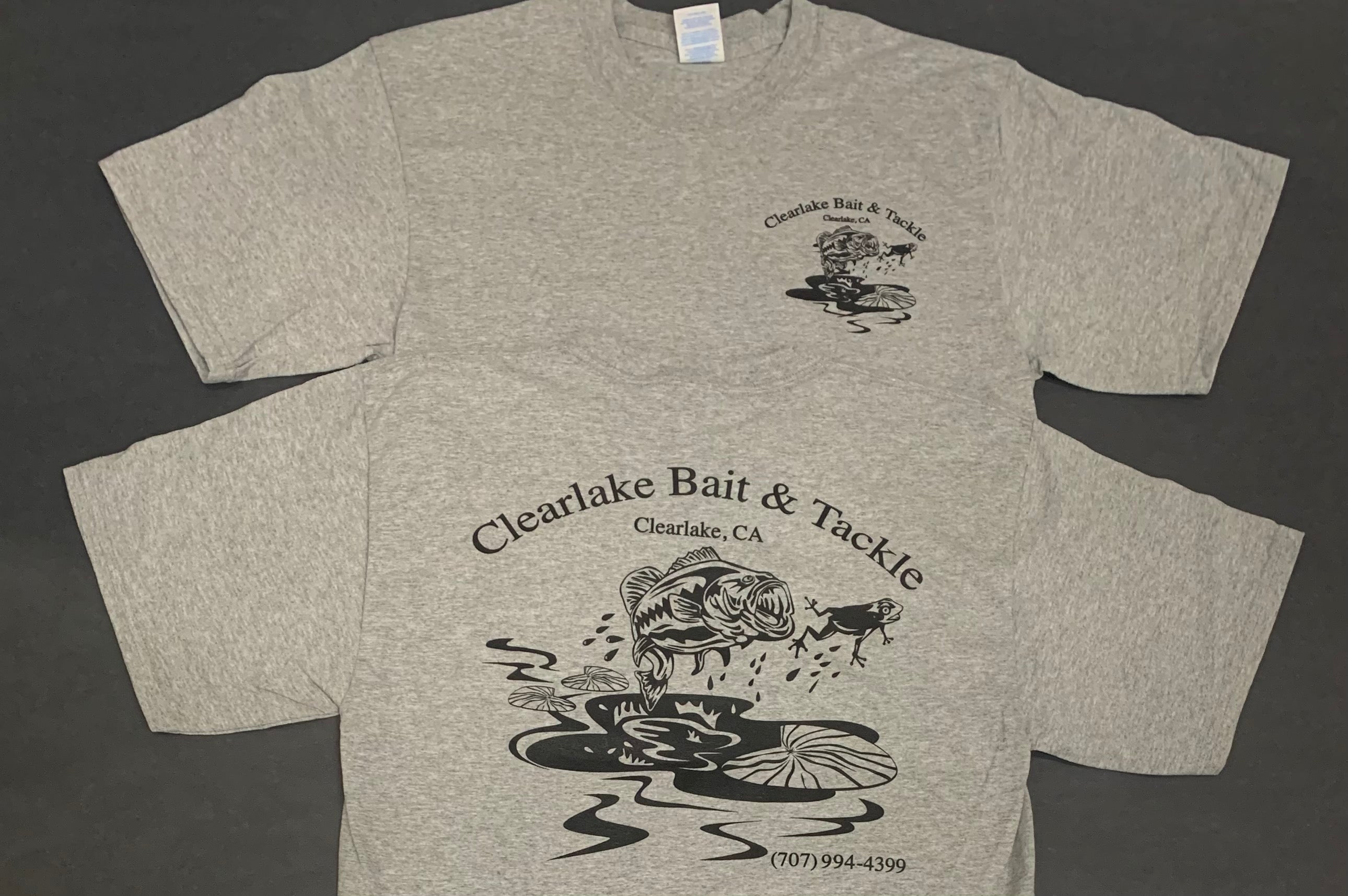 Clearlake Bait & Tackle Short Tee-Grey