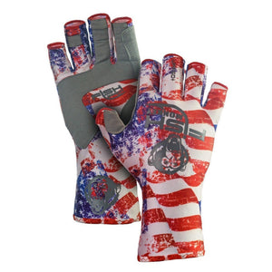 Fish Monkey Half Finger Guide Glove-Americana